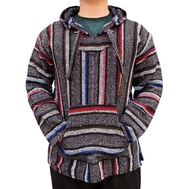 Mexican Surfer Baja Hoodie Multicoloured Thick Stripes | Jerga Surfer ...