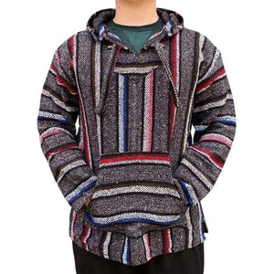 Mexican Surfer Baja Hoodie Multicoloured Thick Stripes | Jerga Surfer ...