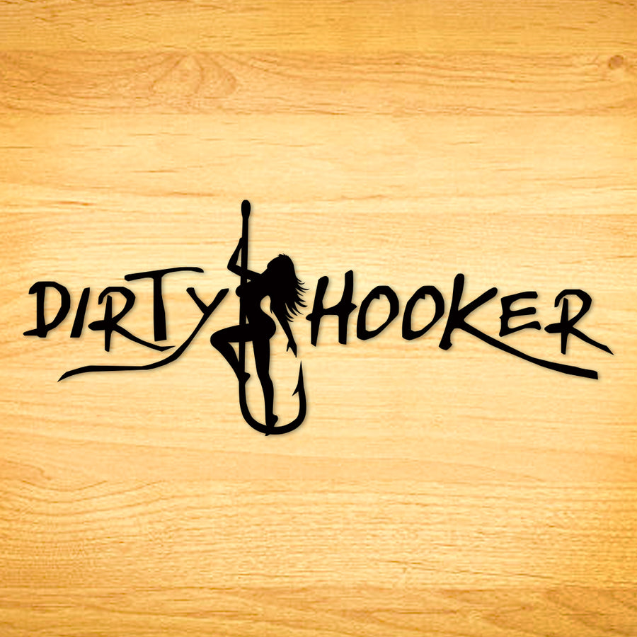 Dirty Hooker Script Decal – Dirty Hooker Fishing Gear