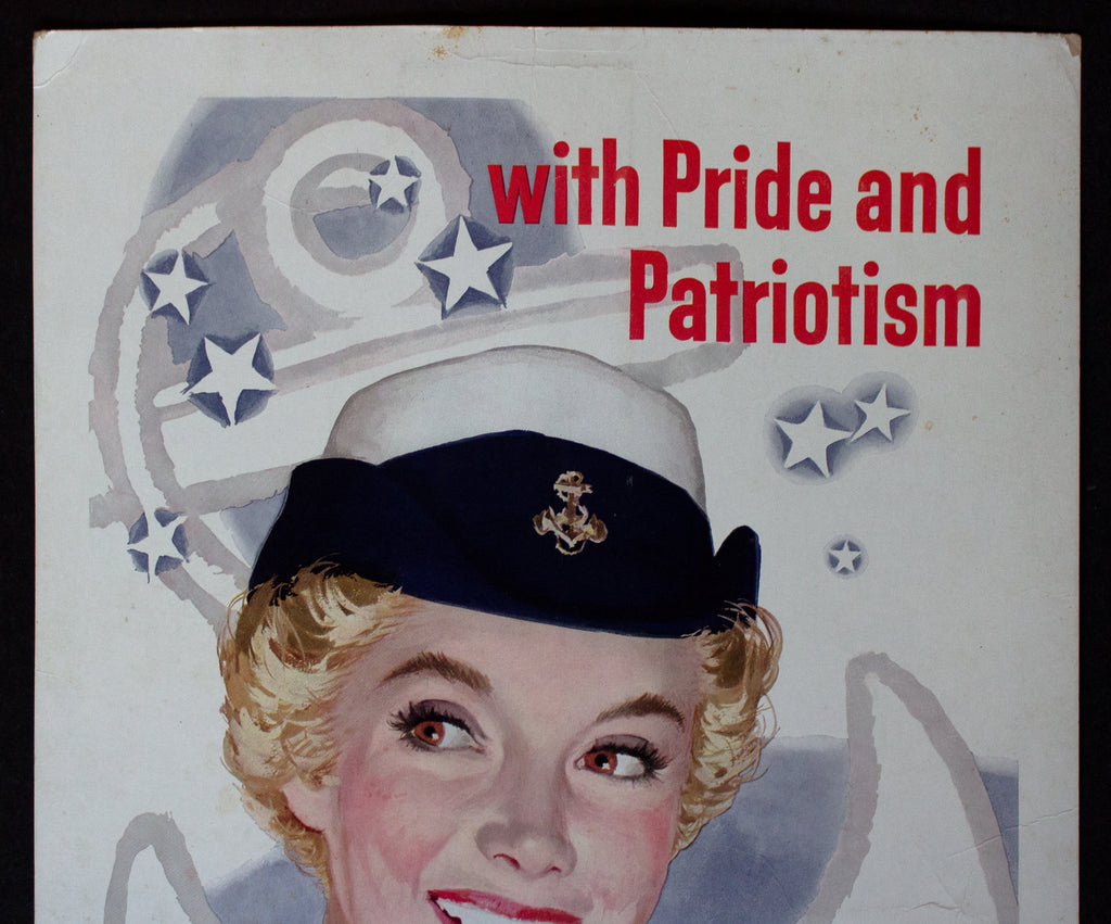 1956 With Pride Patriotism Us Navy Poster Recruiting Women Joe Demers Golden Age Posters 5059
