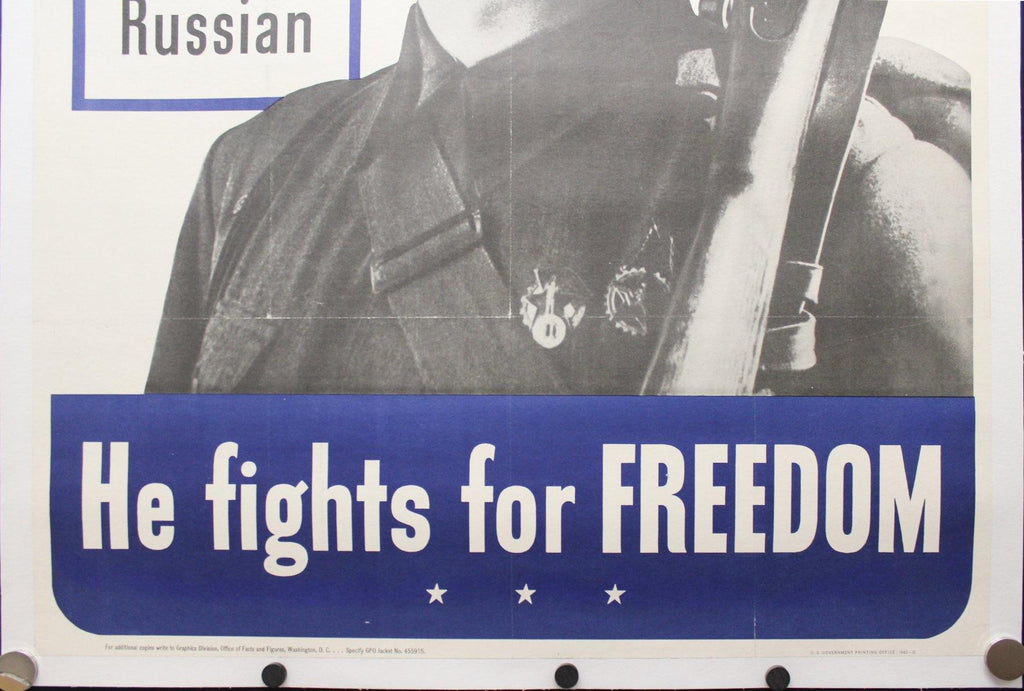 1942 This Man Is Your Friend He Fights For Your Freedom - Russian ...