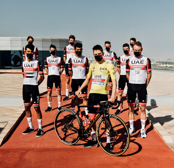 Pogacar and the new team UAE Team Emirates