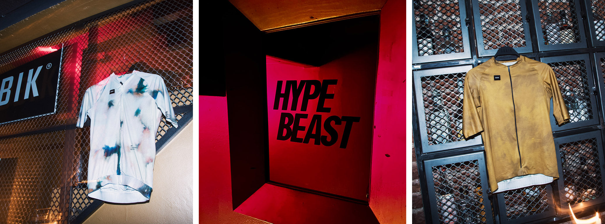 Exhibition of jerseys of the new capsule Hypebeast at the secret party presentation