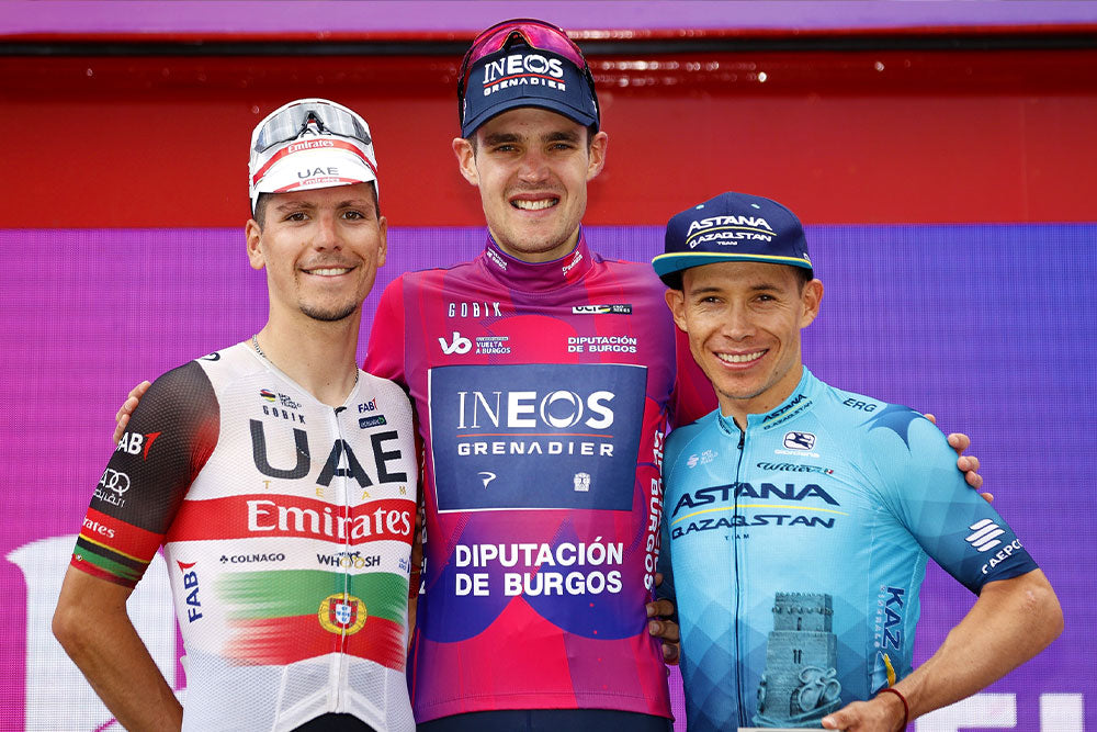 Il podio finale della Vuelta a Burgos 2022