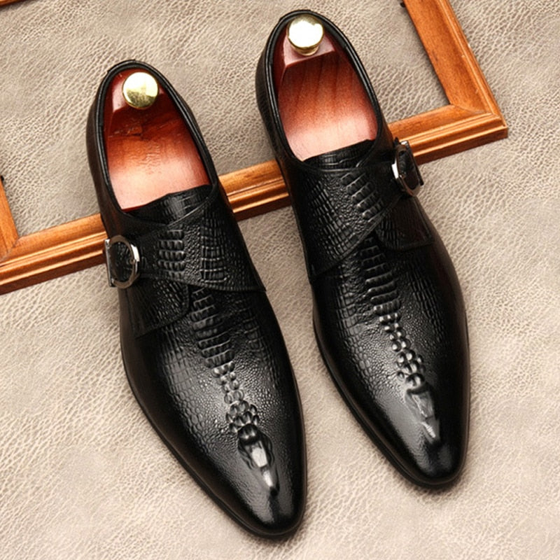 Men Genuine Leather Slip On Oxford Shoes – Luckum