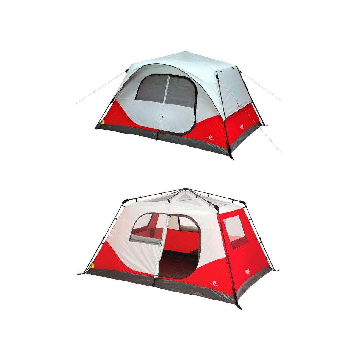 Outbound 10-Person Instant Pop-Up Cabin Tent With Carry Bag And Rainfly ...