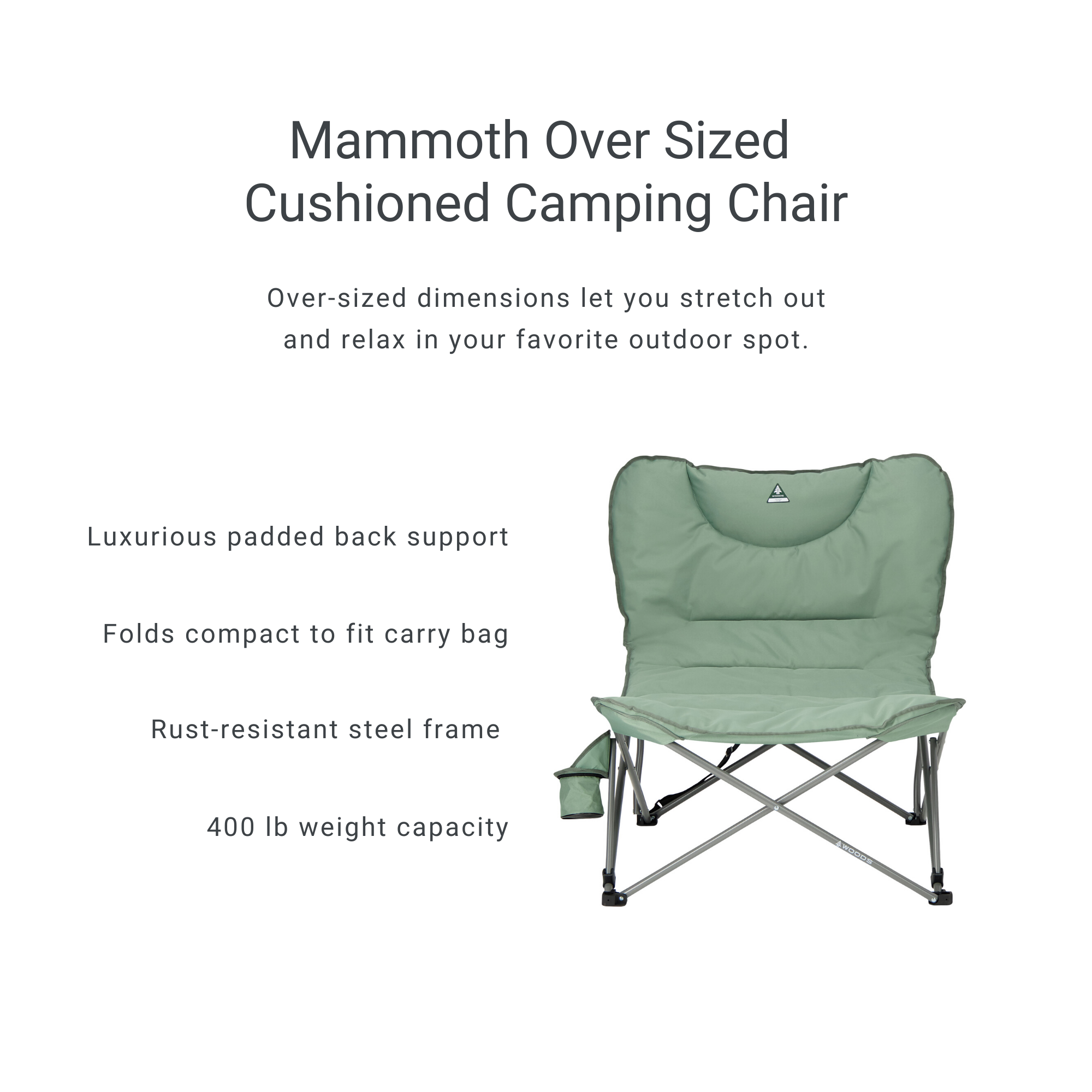 folding camp chair 400 lb capacity