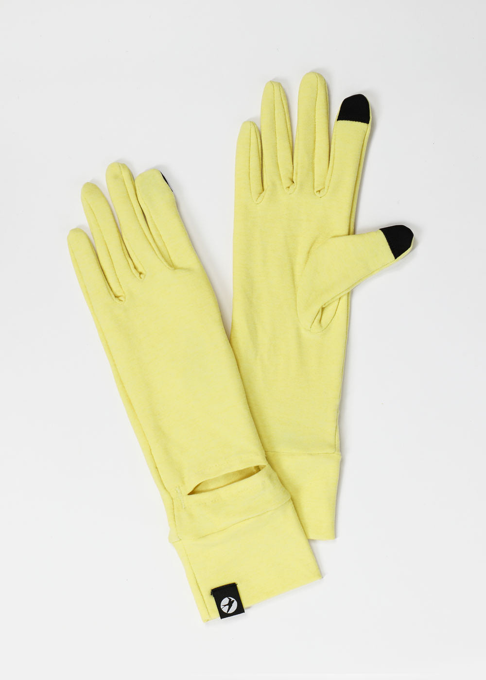 running gloves with watch window