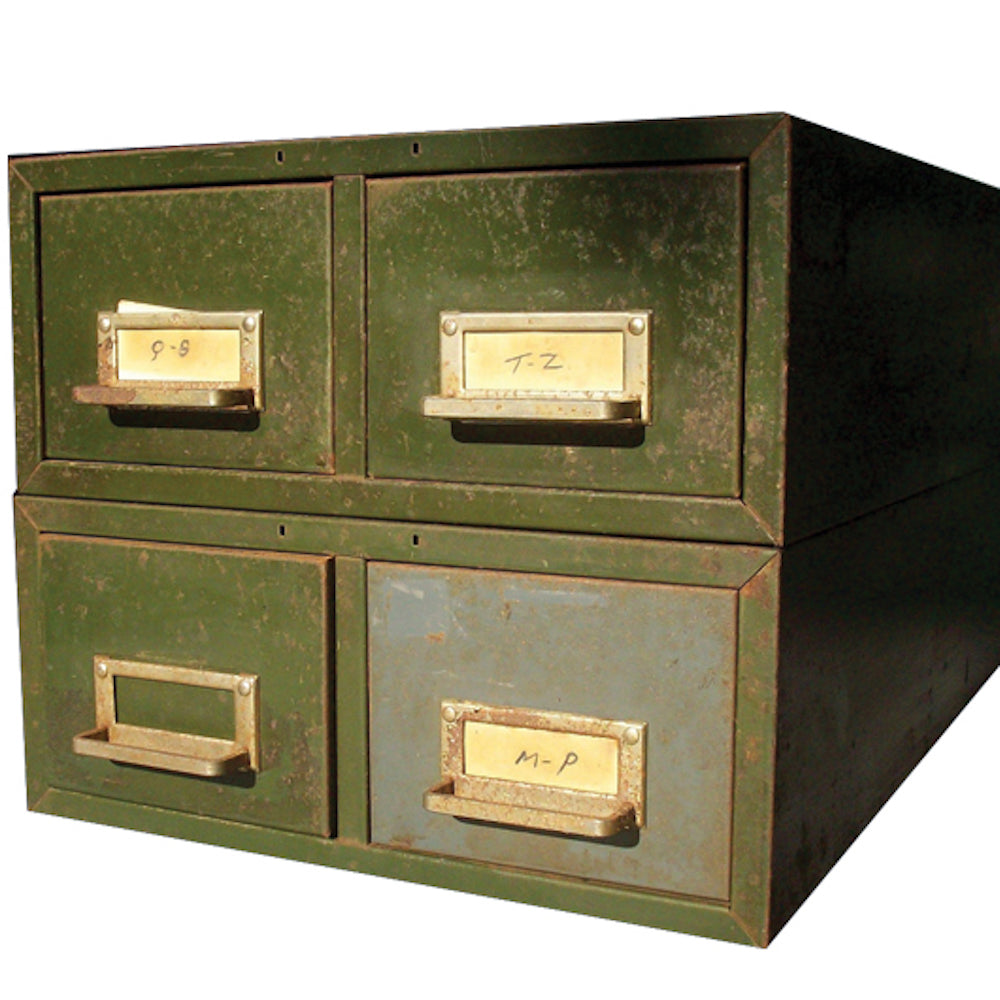 Library Card Catalog File Index Office Cabinet - Retro ...
