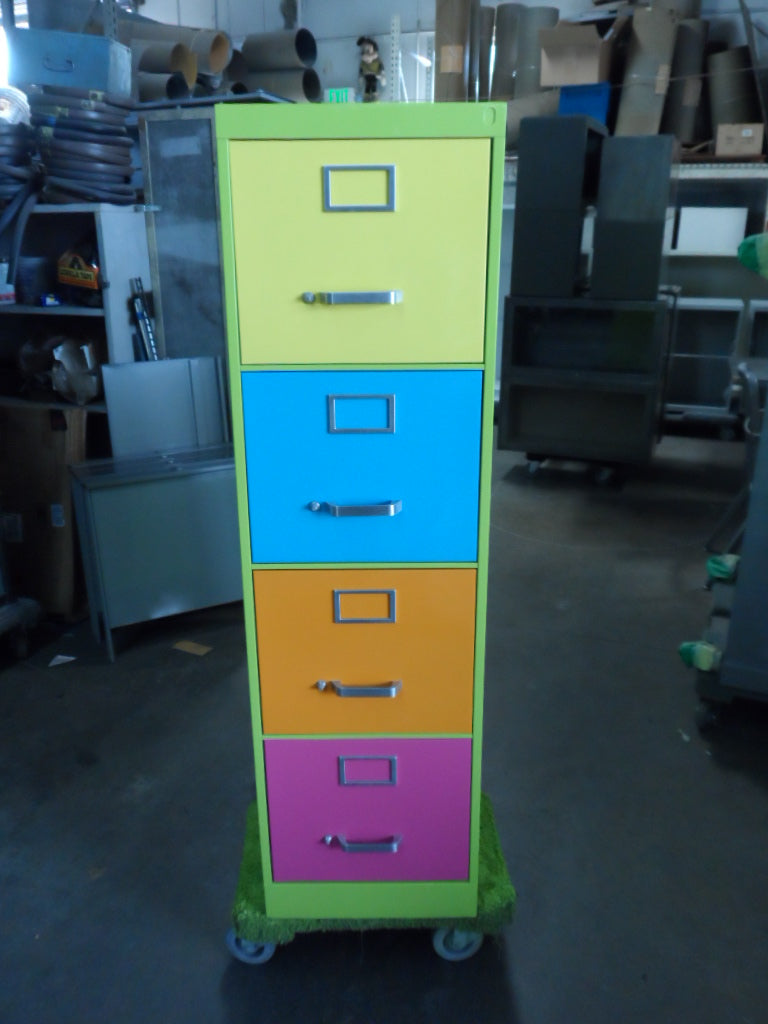 18 Legal Size 4 Drawer Vintage Steel Vertical File Cabinet