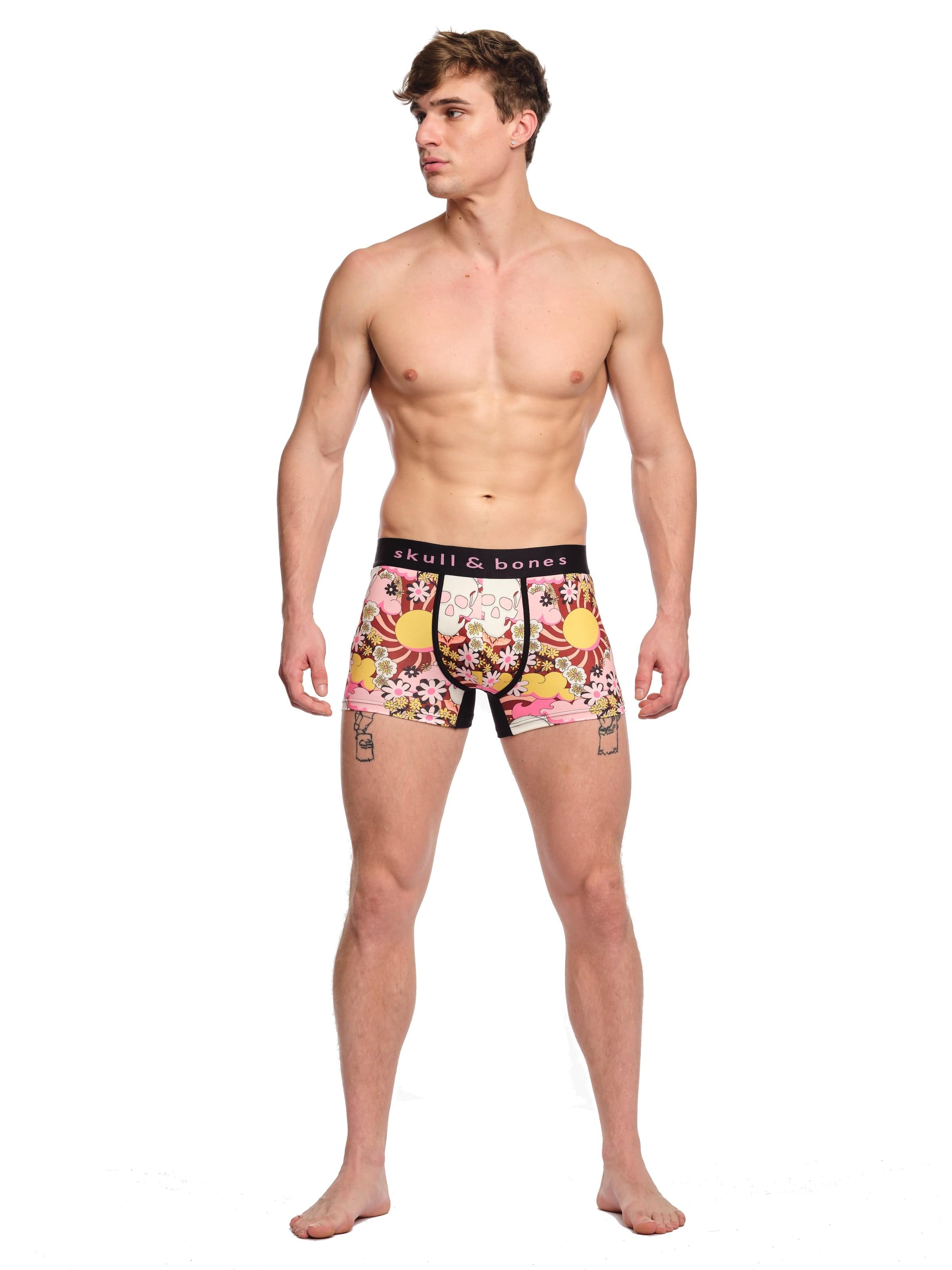  Skull and Bones Classic Fashion Trunk Underwear Blue