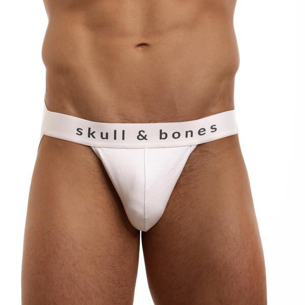 Skull & Bones Men's Jock Strap Underwear (Black Shark Print, Small