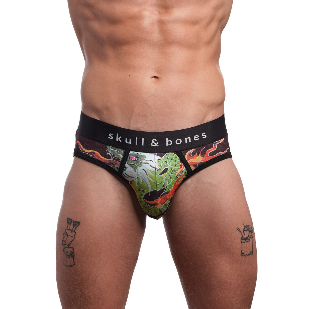 Hand Painted Floral Tiger Brief