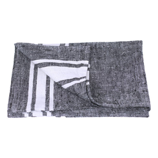 Linen Casa Kitchen Towel – Heather Black