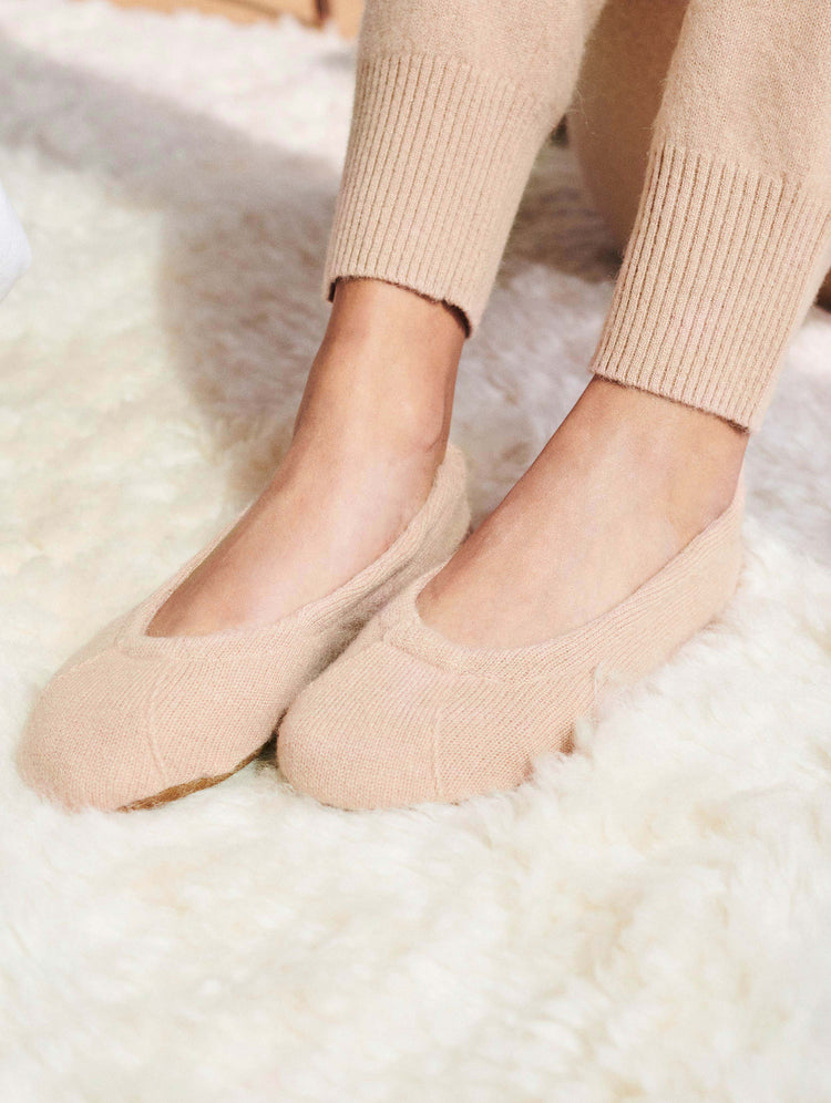 white and warren cashmere slippers