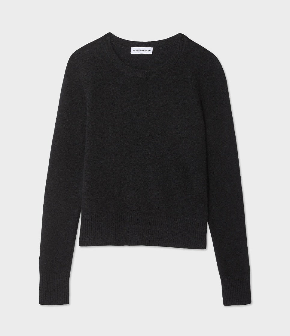 Essential Cashmere Shrunken Crewneck