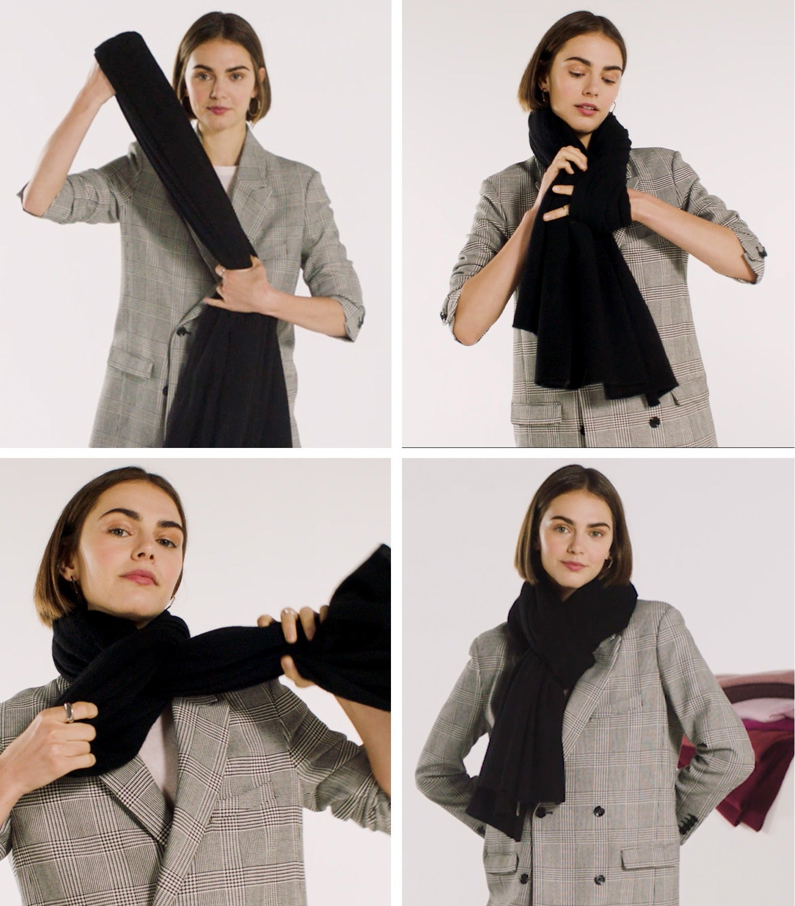 Multiple Ways to Wear Knüg's Cashmere Button Wrap - Fashion Trendsetter