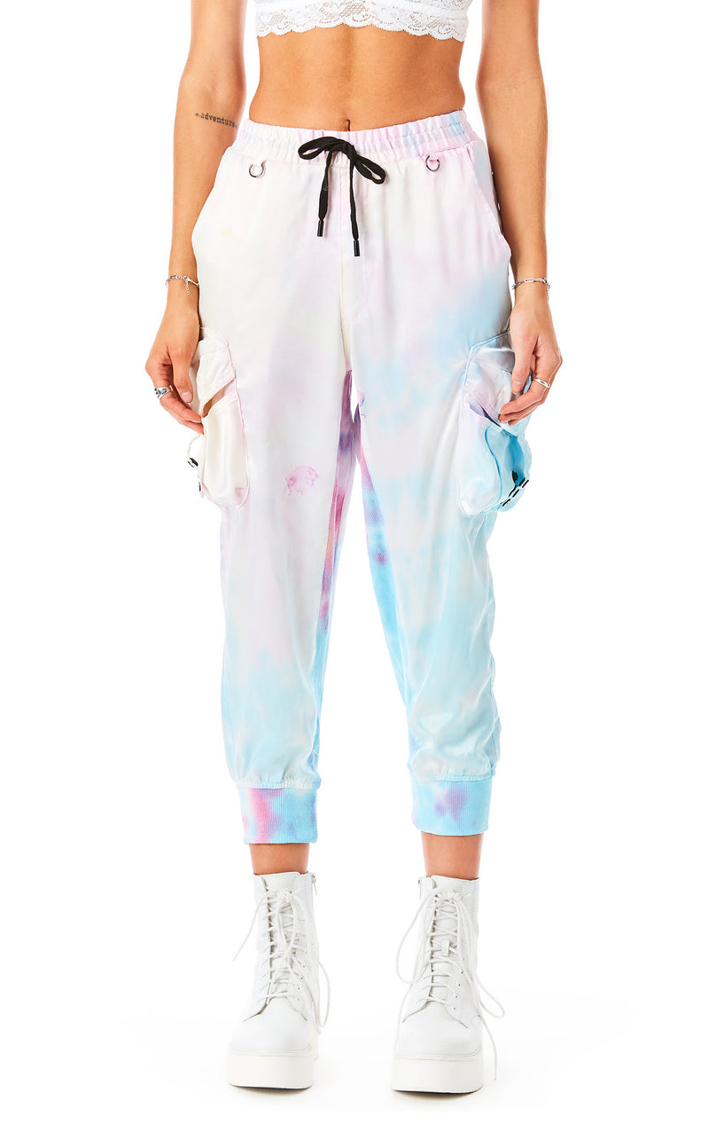 TIE DYE SATIN CARGO PANT – LF Stores