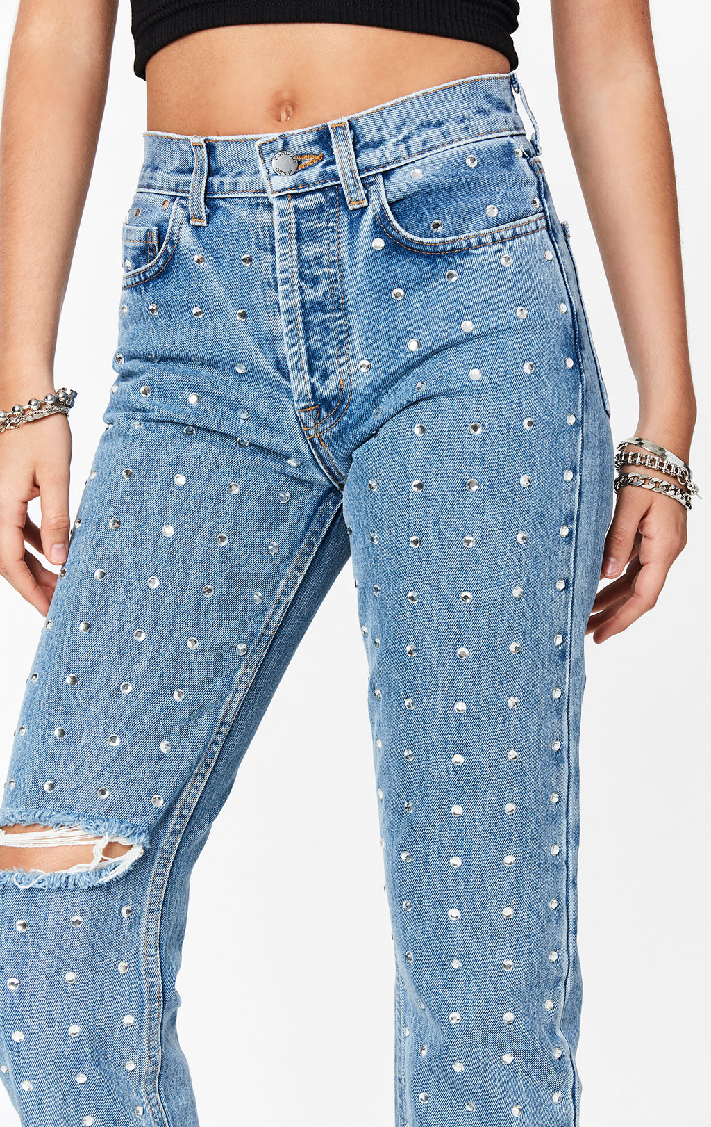 jeans with rhinestones