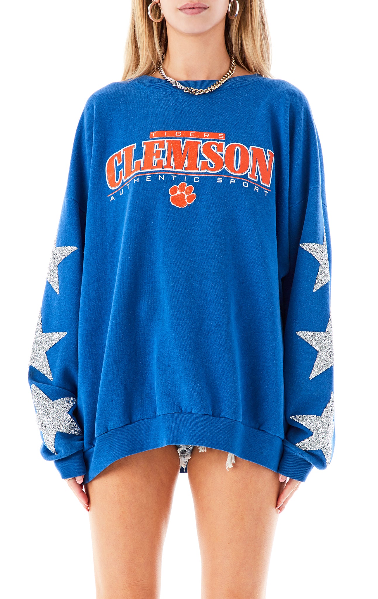 VINTAGE SILVER STAR PATCH SWEATSHIRT – LF Stores