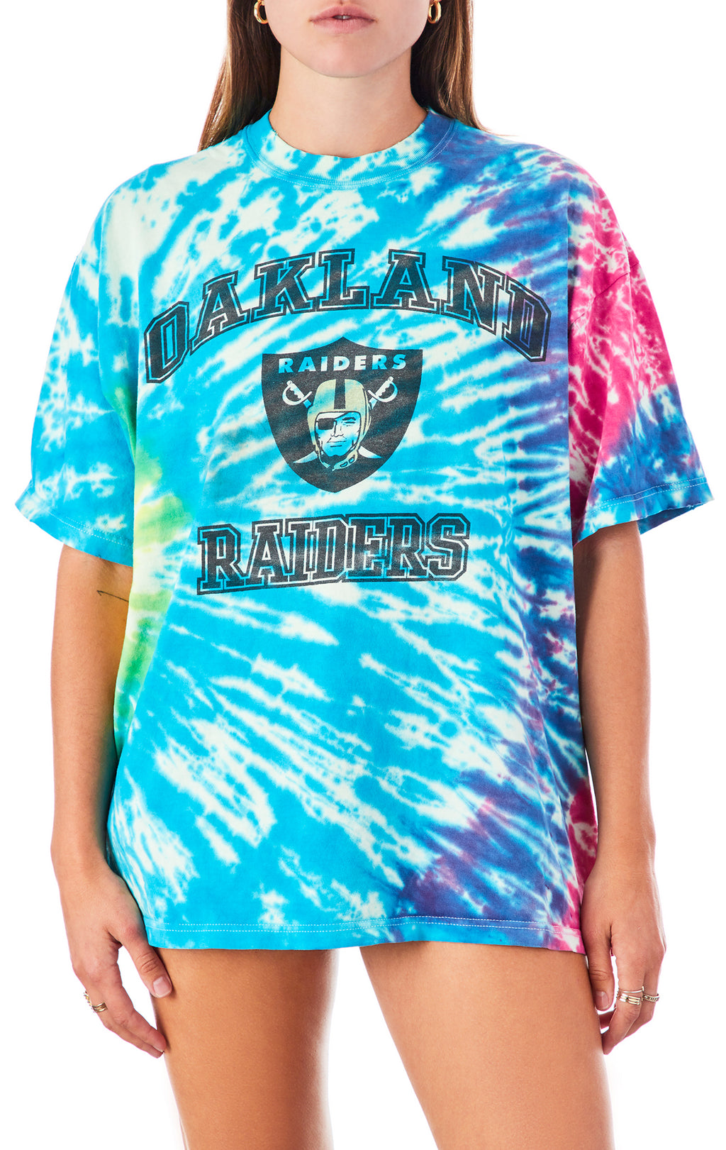 oakland raiders tie dye shirt