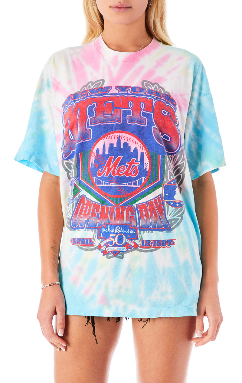 Atlanta Braves Hardball Tie-Dye T-Shirt - Cream