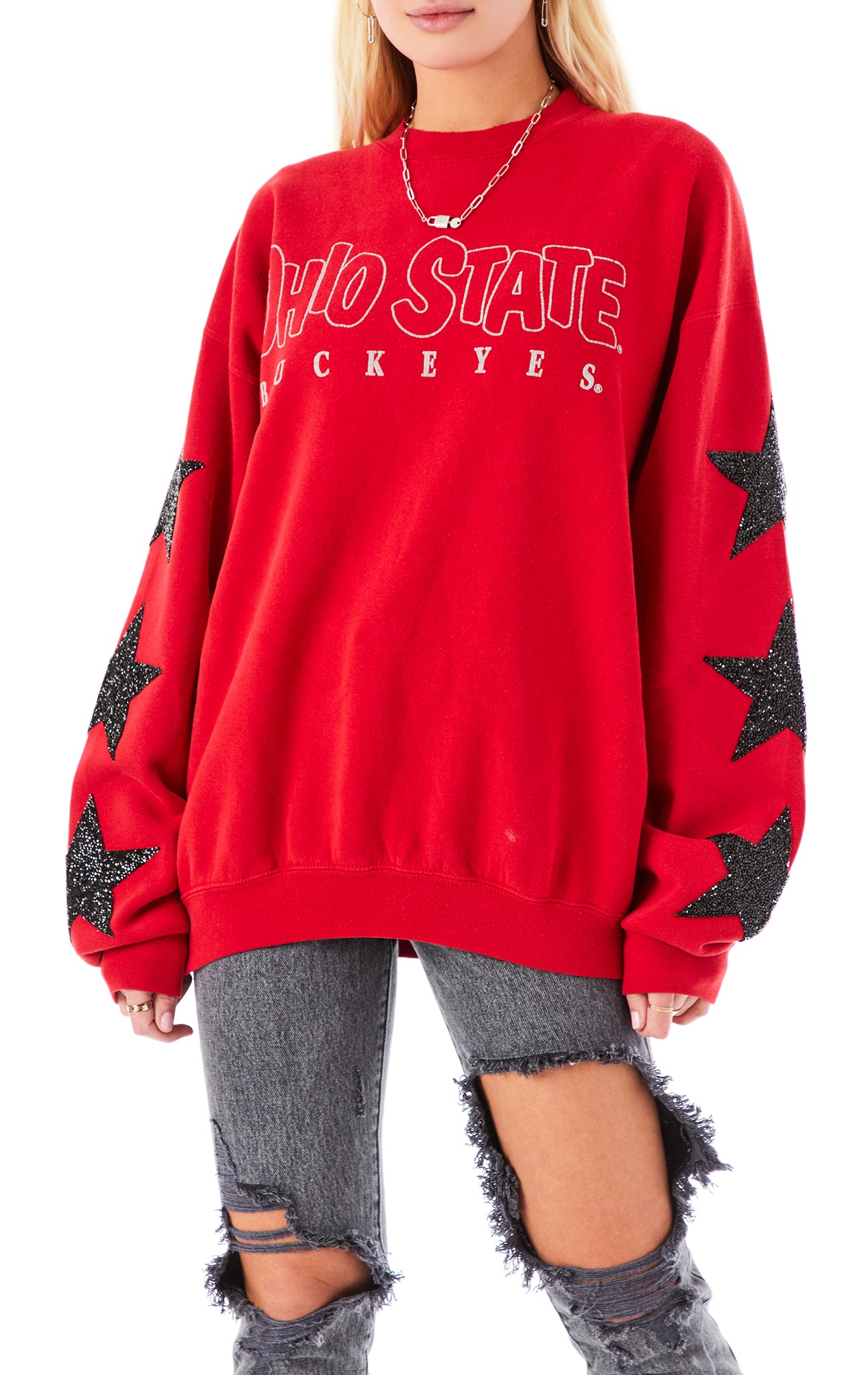 VINTAGE BLACK STAR PATCH SWEATSHIRT – LF Stores