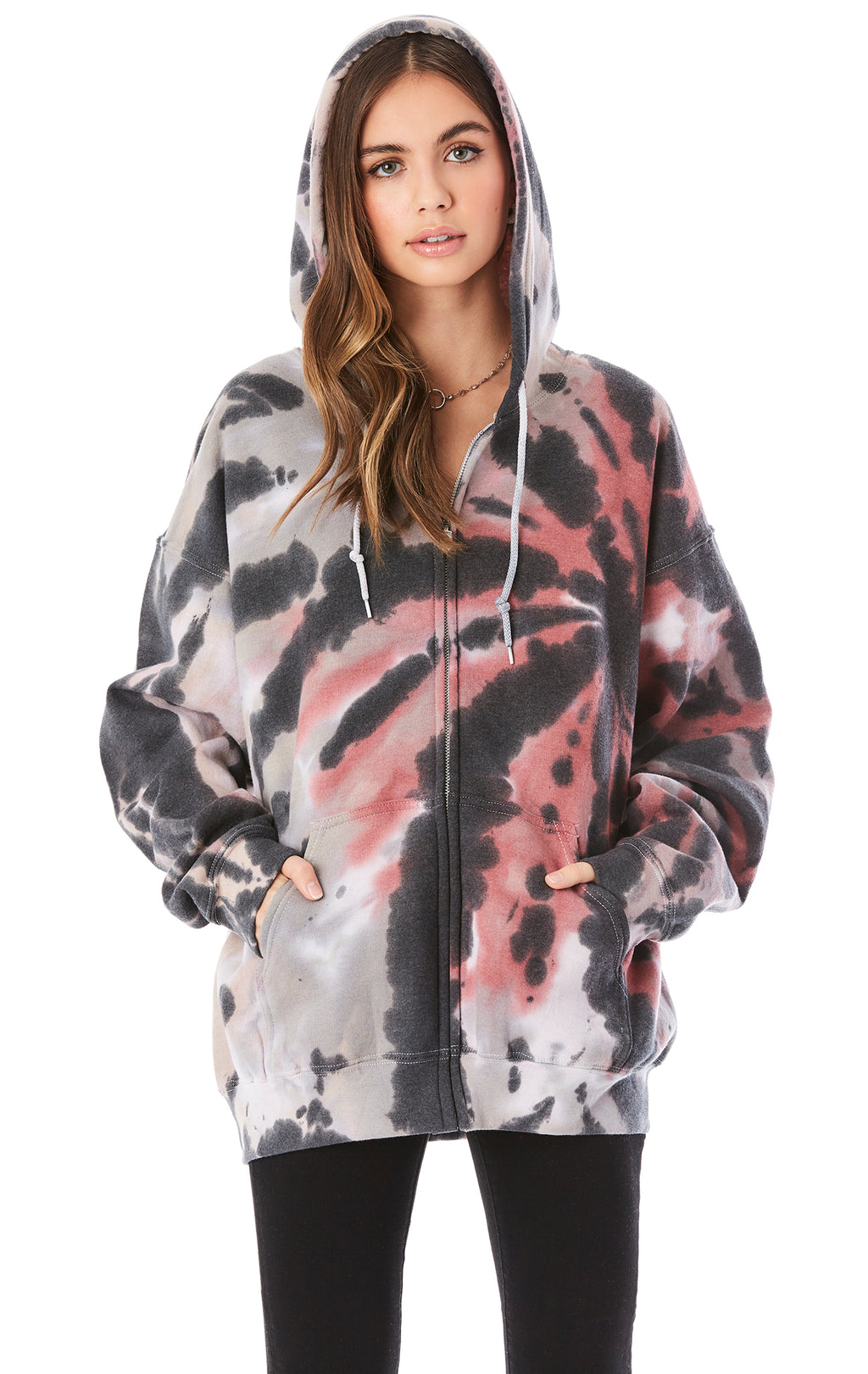 tie dye zip up