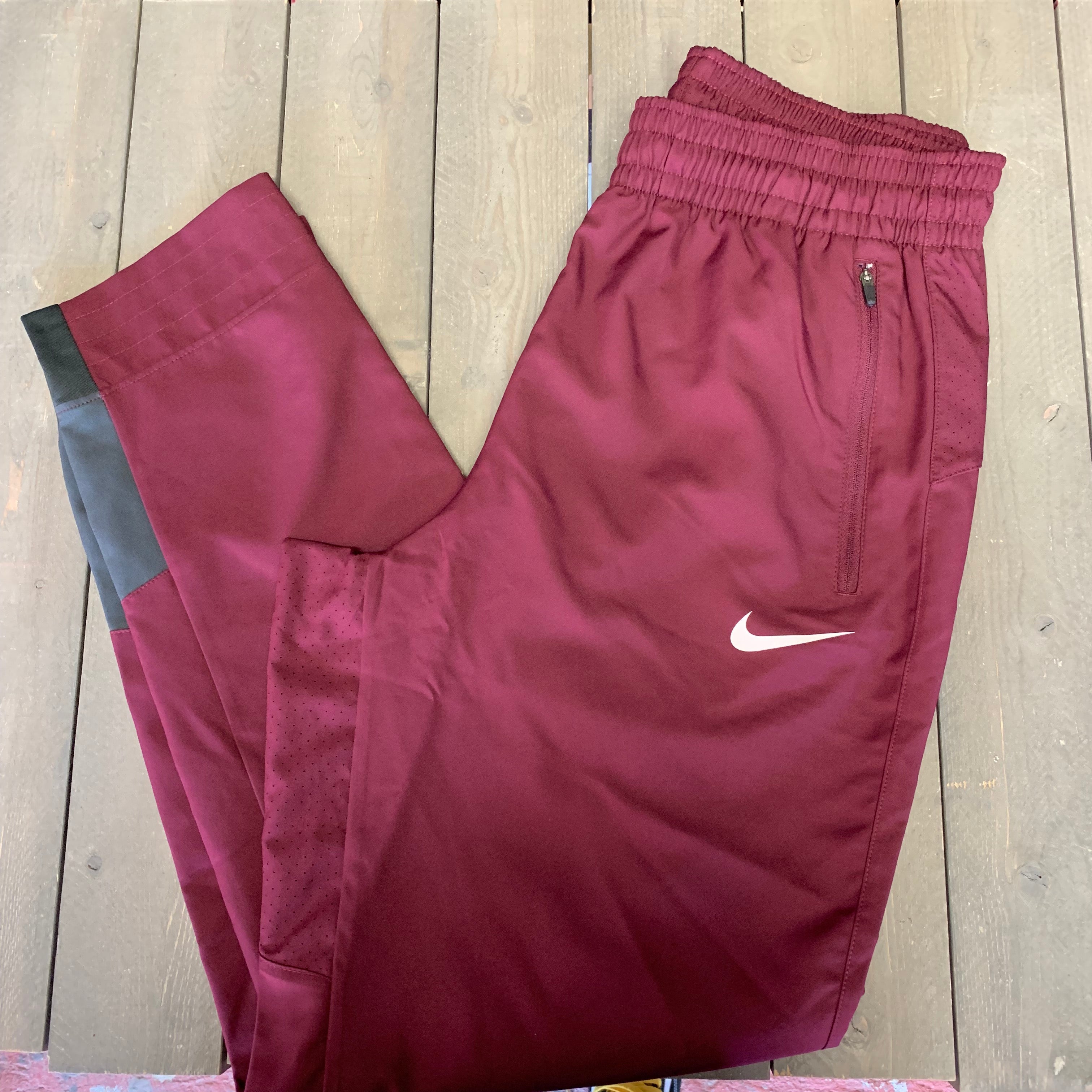 burgundy nike sweatpants