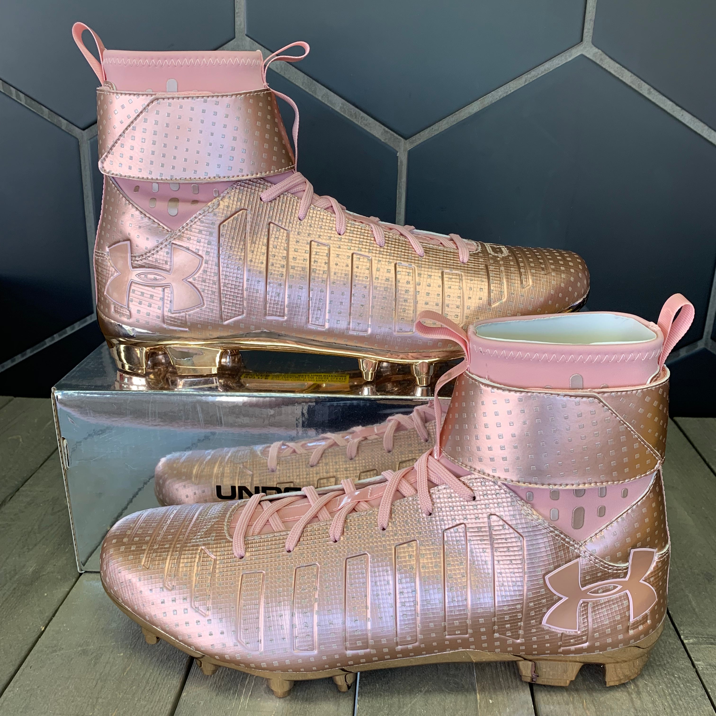 cam newton cleats rose gold