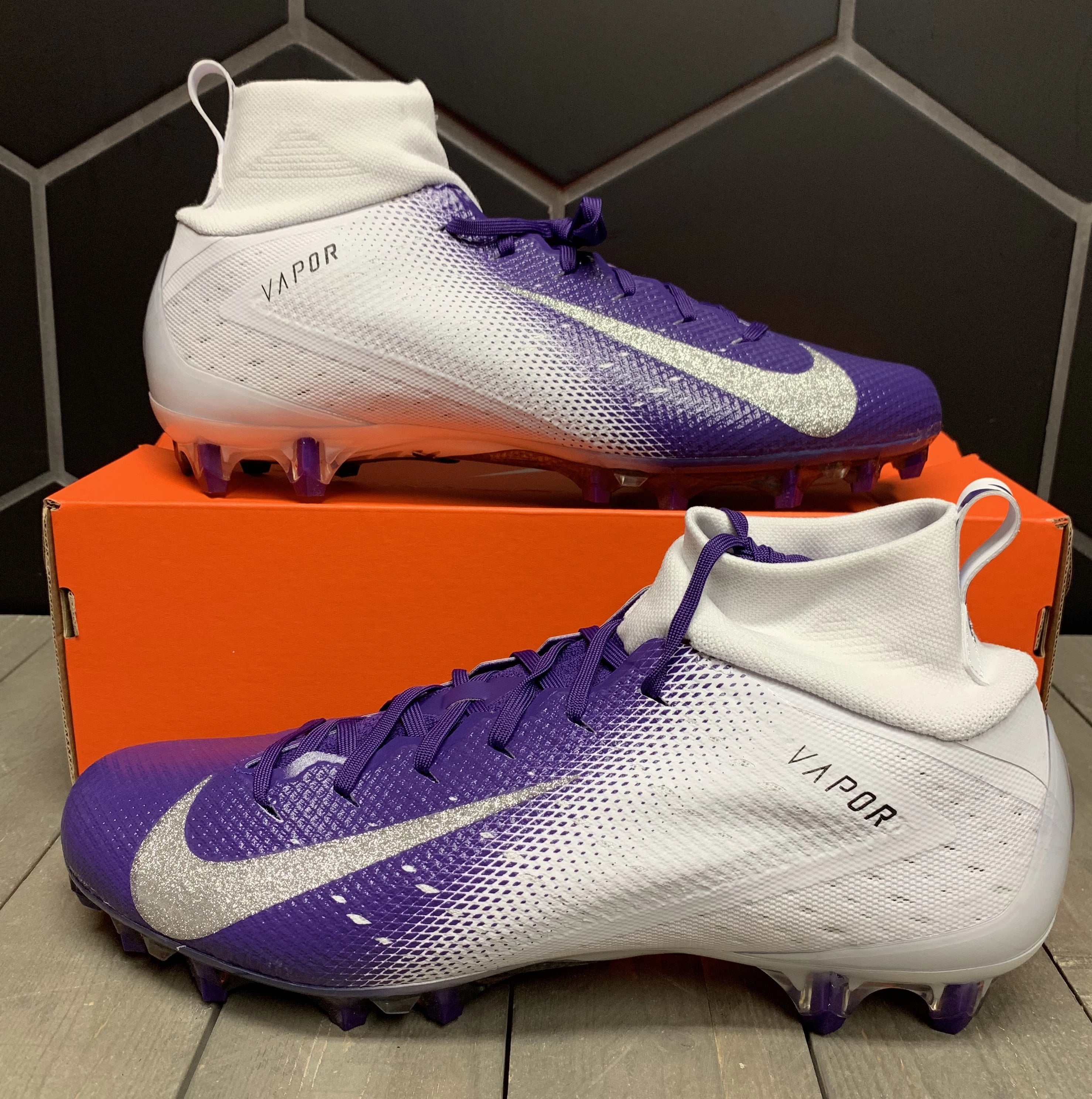 purple and white football cleats,OFF 74 