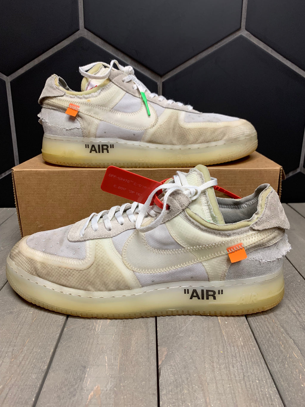used off white shoes