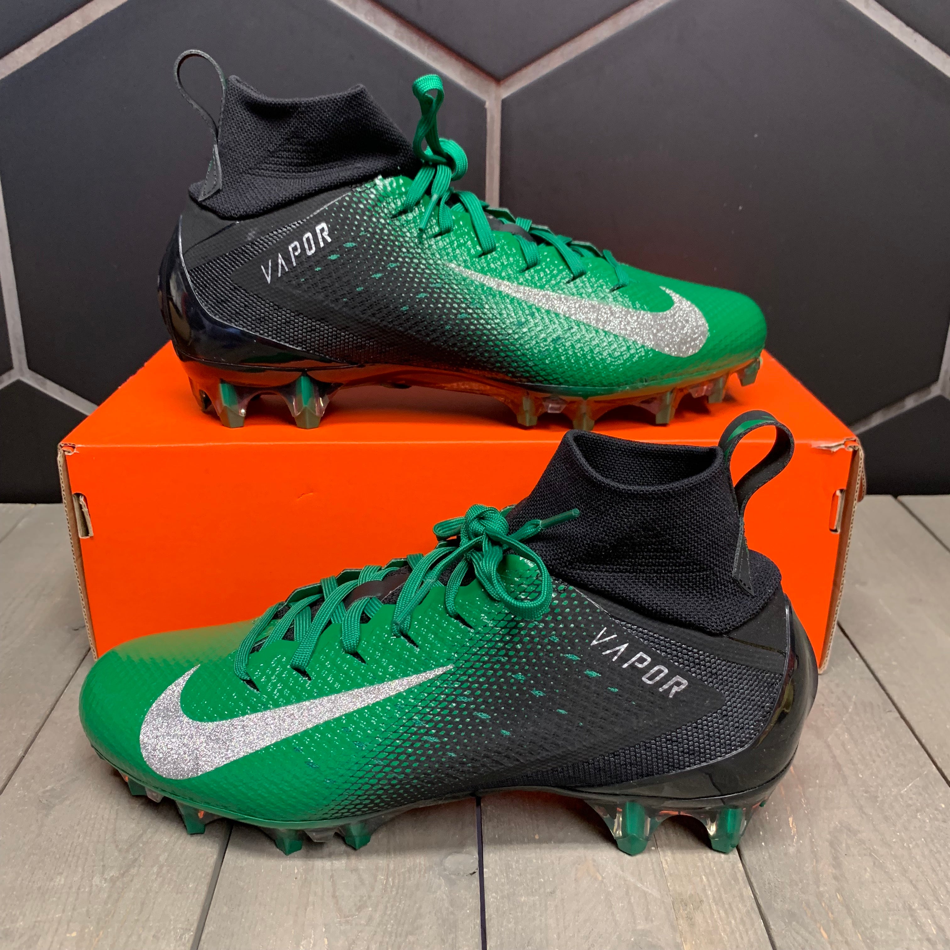 green nike football cleats