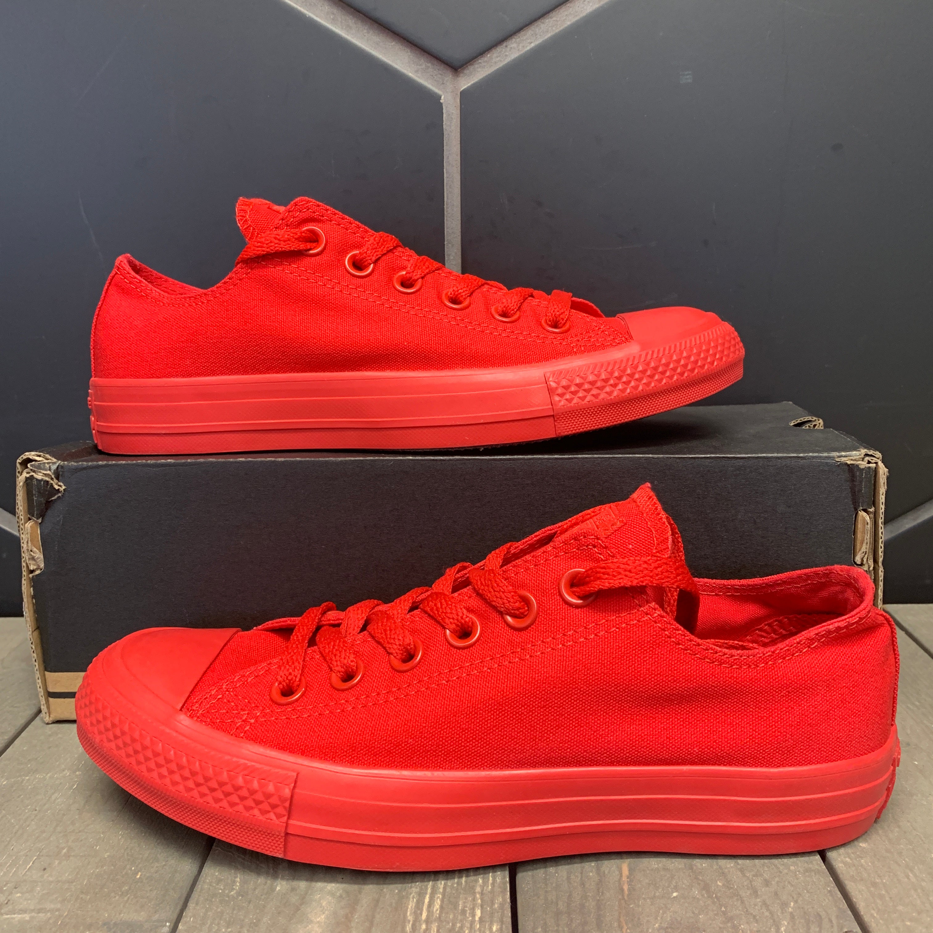 all red converse