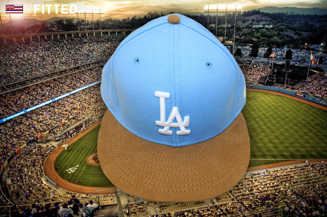 LOS ANGELES DODGERS (LIGHT BLUE, SUEDE BILL) – FITTED HAWAIʻI