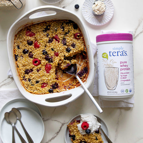 simply tera's baked oats with berries