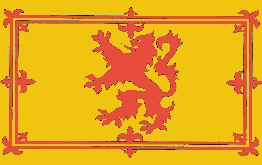 Royal Lion Rampant Scotland Flag Dxf File