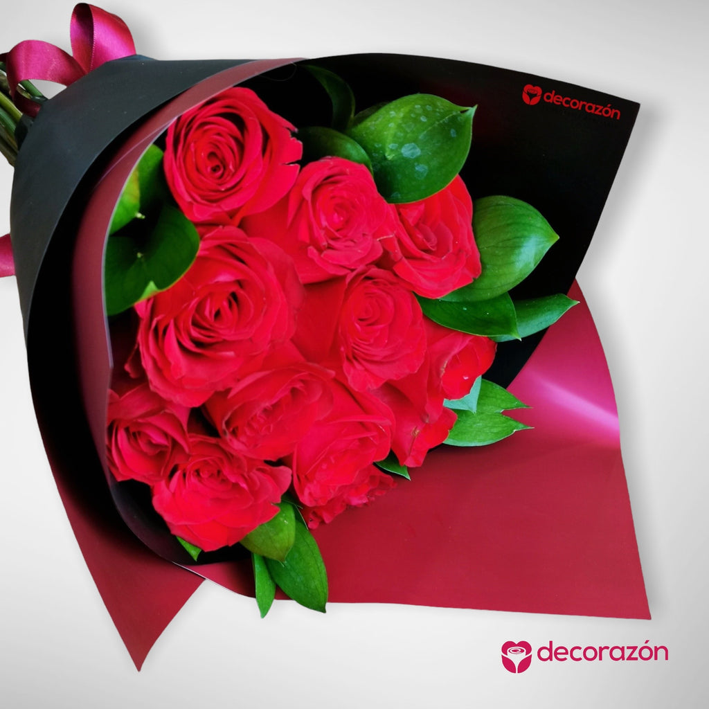 Ramo de 12 Rosas rojas – Florería Decorazon