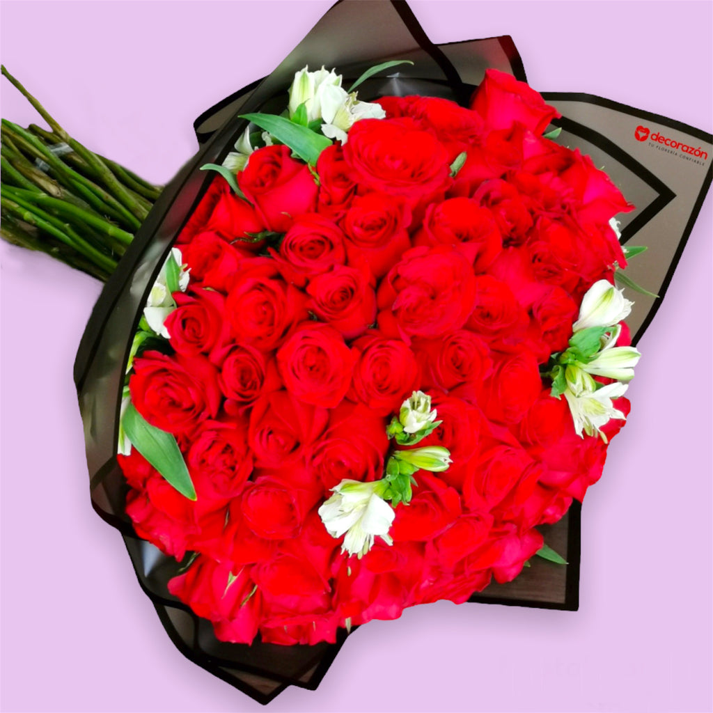 Ramo de 100 Rosas Rojas – Florería Decorazon