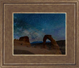 Milky Way Over Delicate Arch Arches National Park Utah Open Edition Print / 10 X 8 Gold 14 3/4 12