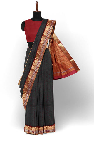 Banarasi cotton silk saree