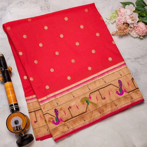 Red banarasi silk saree