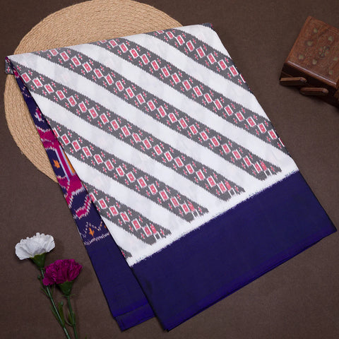 Ikat silk saree blouse designs
