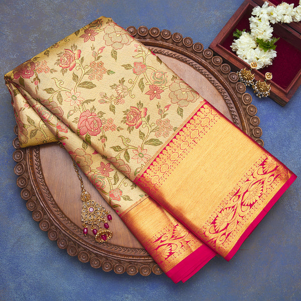 GOLD TISSUE KANJEEVARAM SILK SAREE