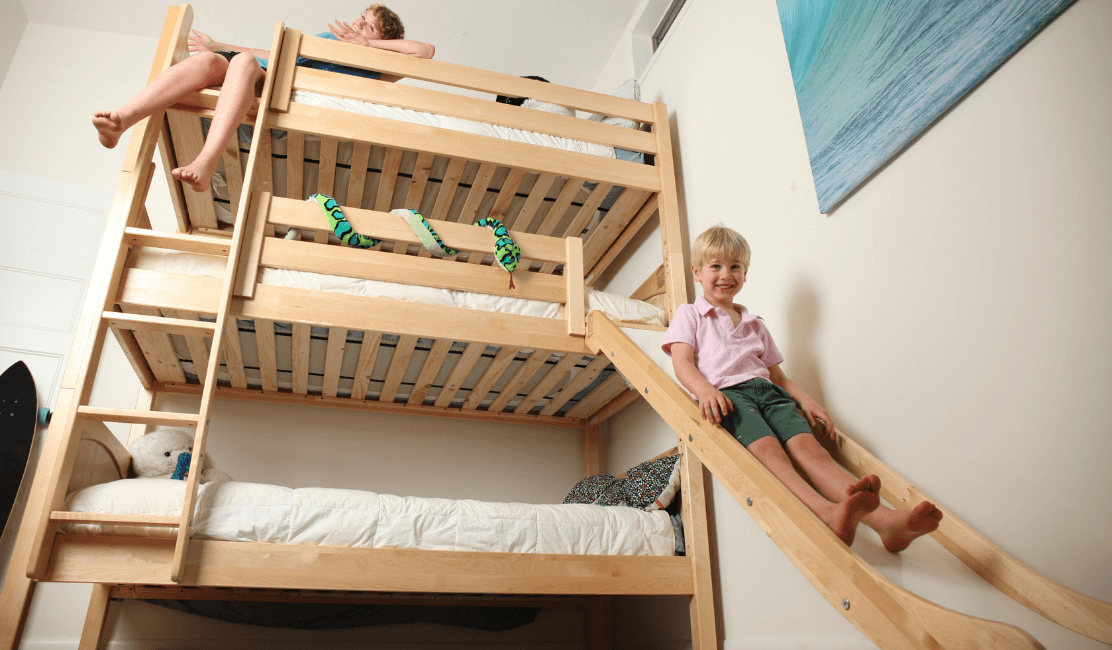 boy bunk bed with slide