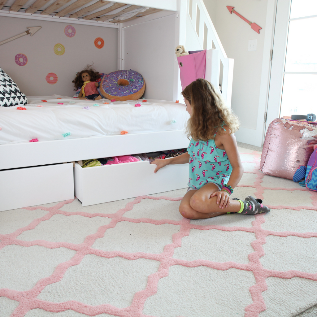 storage drawers under bunk bed