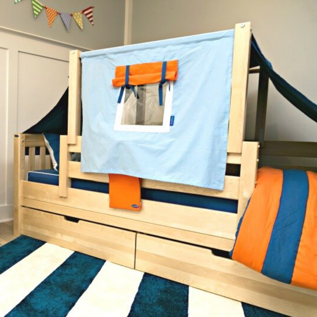 boy toddler bed with tent