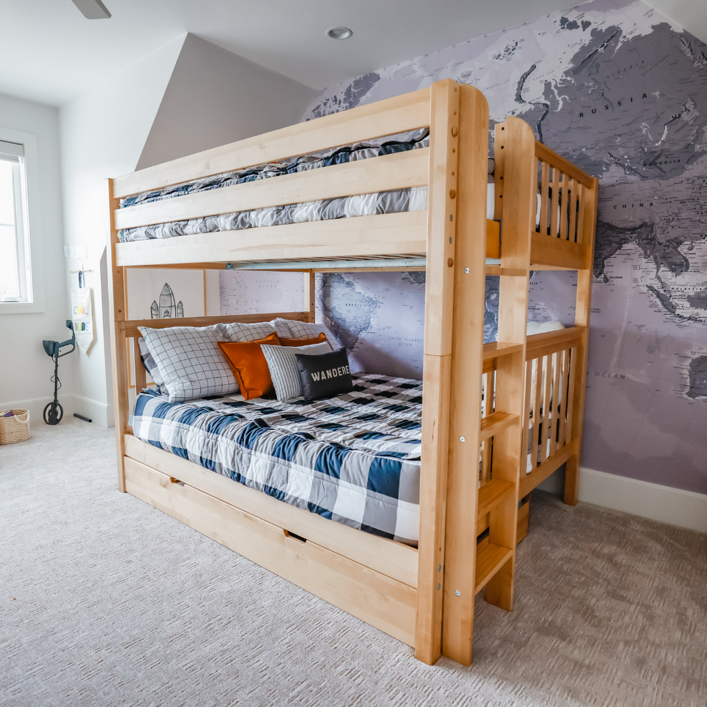 best queen bunk bed with ladder on end