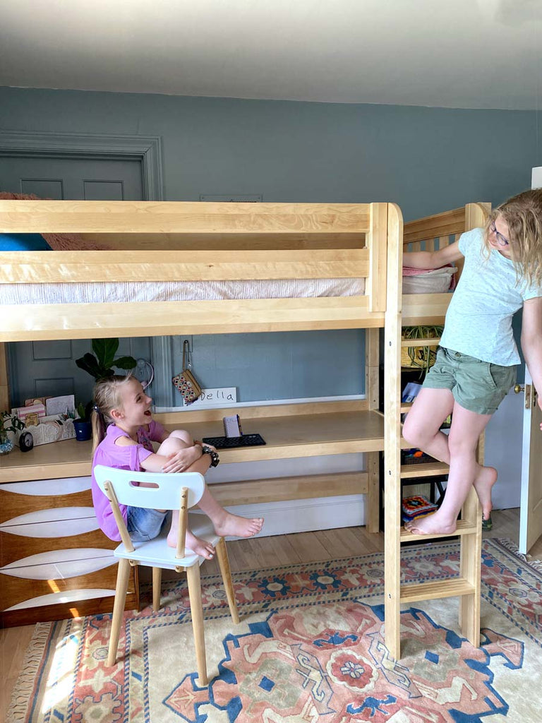 twin xl loft bed with desk for tween girls room