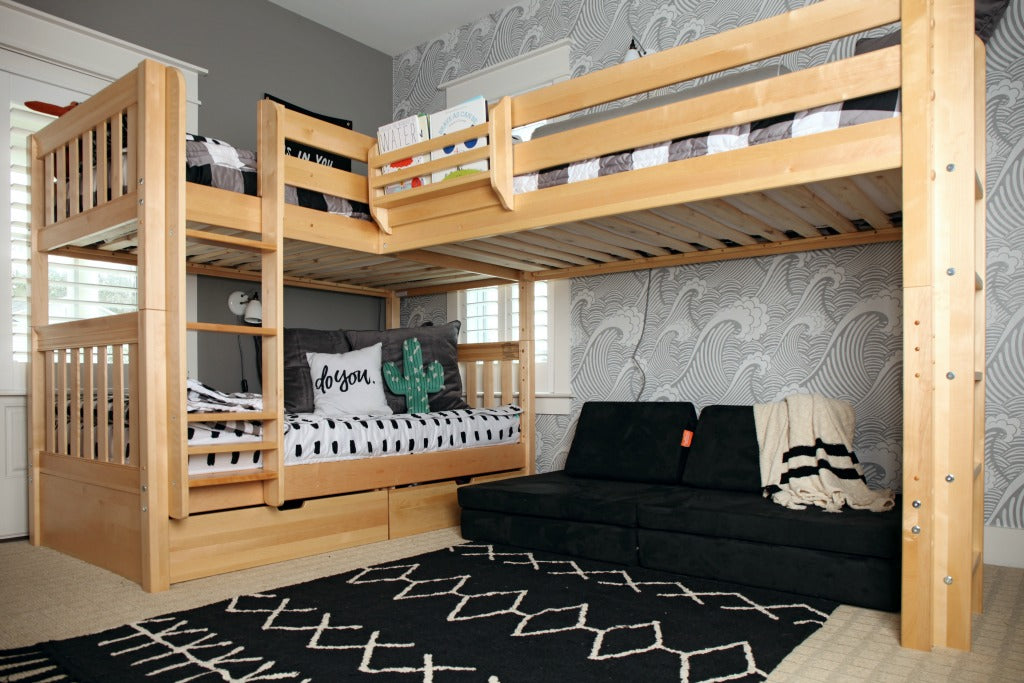 loft bed with cubby